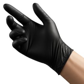Black Nitrile Disposable Gloves 4.5 Mil Latex & Powder-Free 100 Count Size M