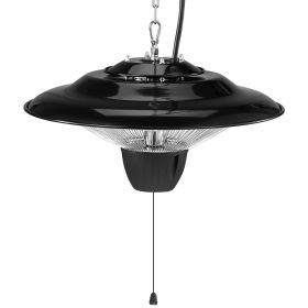 VEVOR Hanging Patio Heater, 1500W Electric Space Infrared Heater, IP34 Protection with 23.6 inch Pull Cord & Adjustable Chain, for Porch, Patio