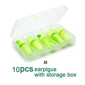 S/M/L Soundproof Sleeping Ear Plugs Earplugs For Sleeping Special Mute Soft Slow Rebound Student Anti-Noise Protection Earplug (Color: 10pcs  M)
