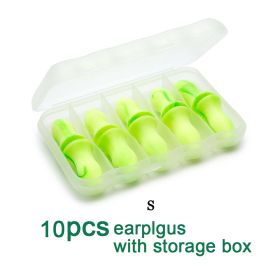 S/M/L Soundproof Sleeping Ear Plugs Earplugs For Sleeping Special Mute Soft Slow Rebound Student Anti-Noise Protection Earplug (Color: 10pcs  S)