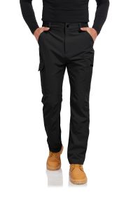 Men's Hiking Cargo Pants Lightweight Quick-Dry Waterproof Stretch Work Fishing Travel Outdoor Pants with 6 Pockets (Color: 34)