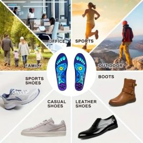 Acupressure Insoles - Comfortable and Breathable, Arch Support, Unisex, Suitable for Work, Running (size: L(Men 8-12/Women 9-13))